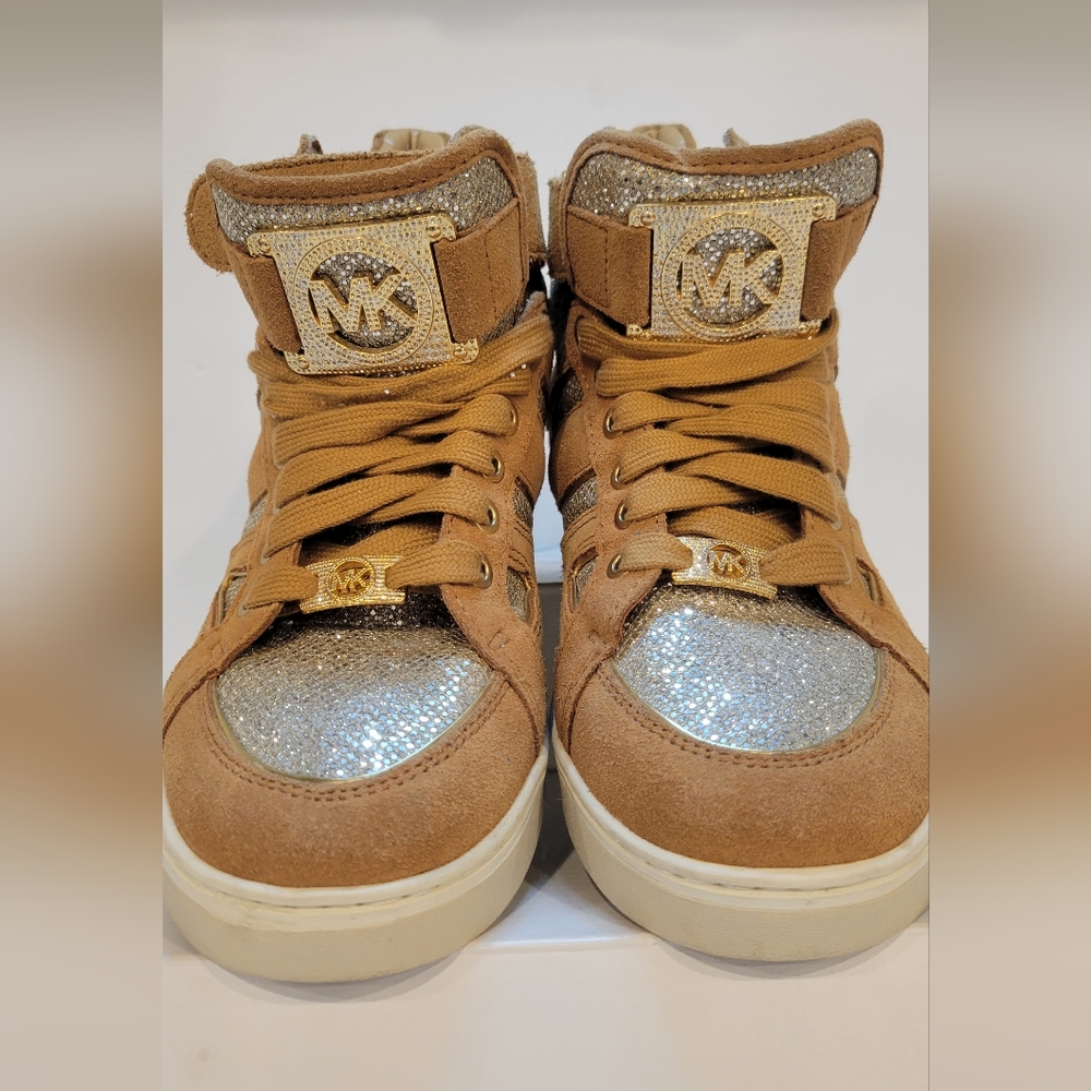 Blinged out✨ MICHAEL KORS Fulton High-top sneakers Women's Size 8M